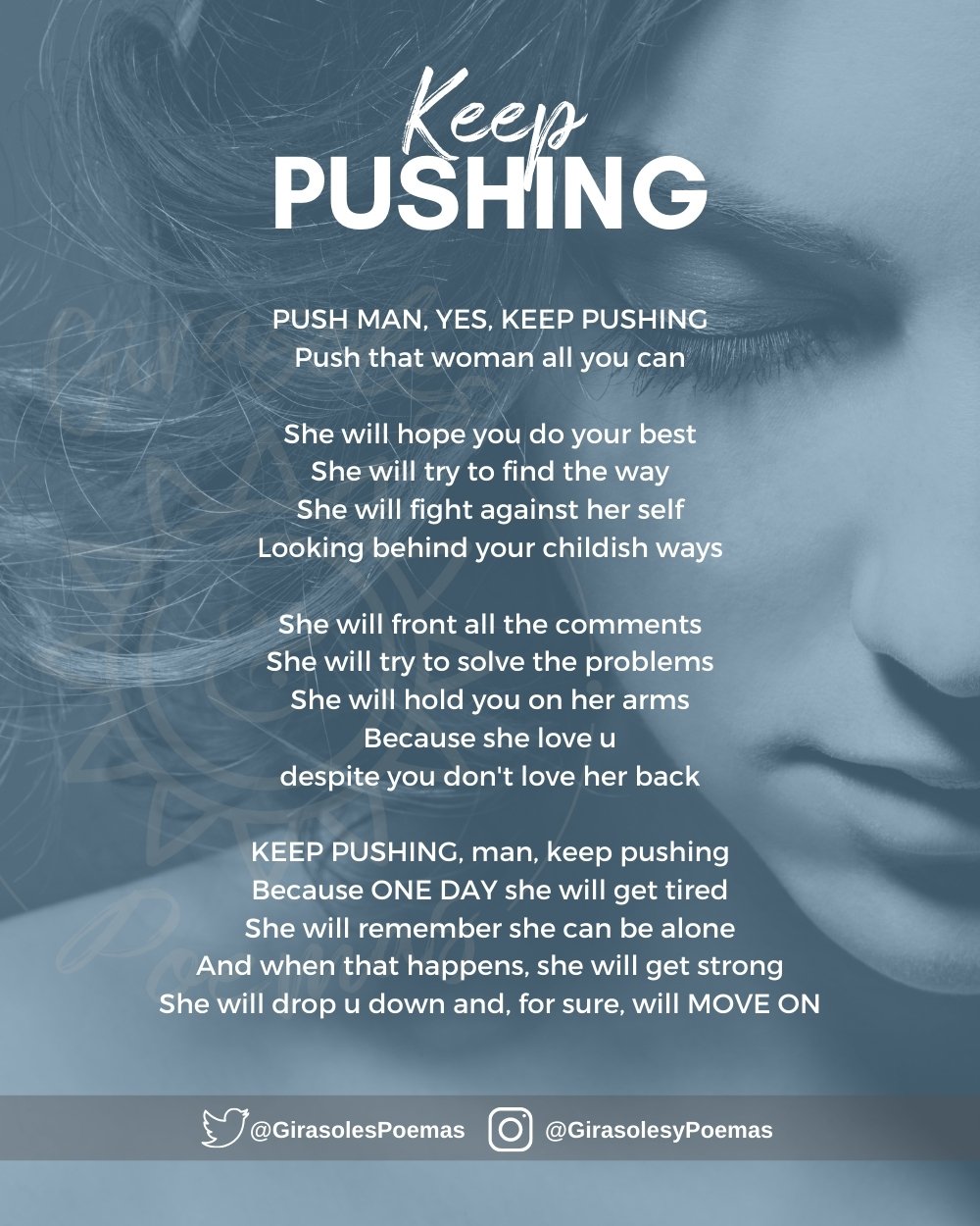 Keep Pushing - Poem - Girasoles y Poemas - Instagram Post
