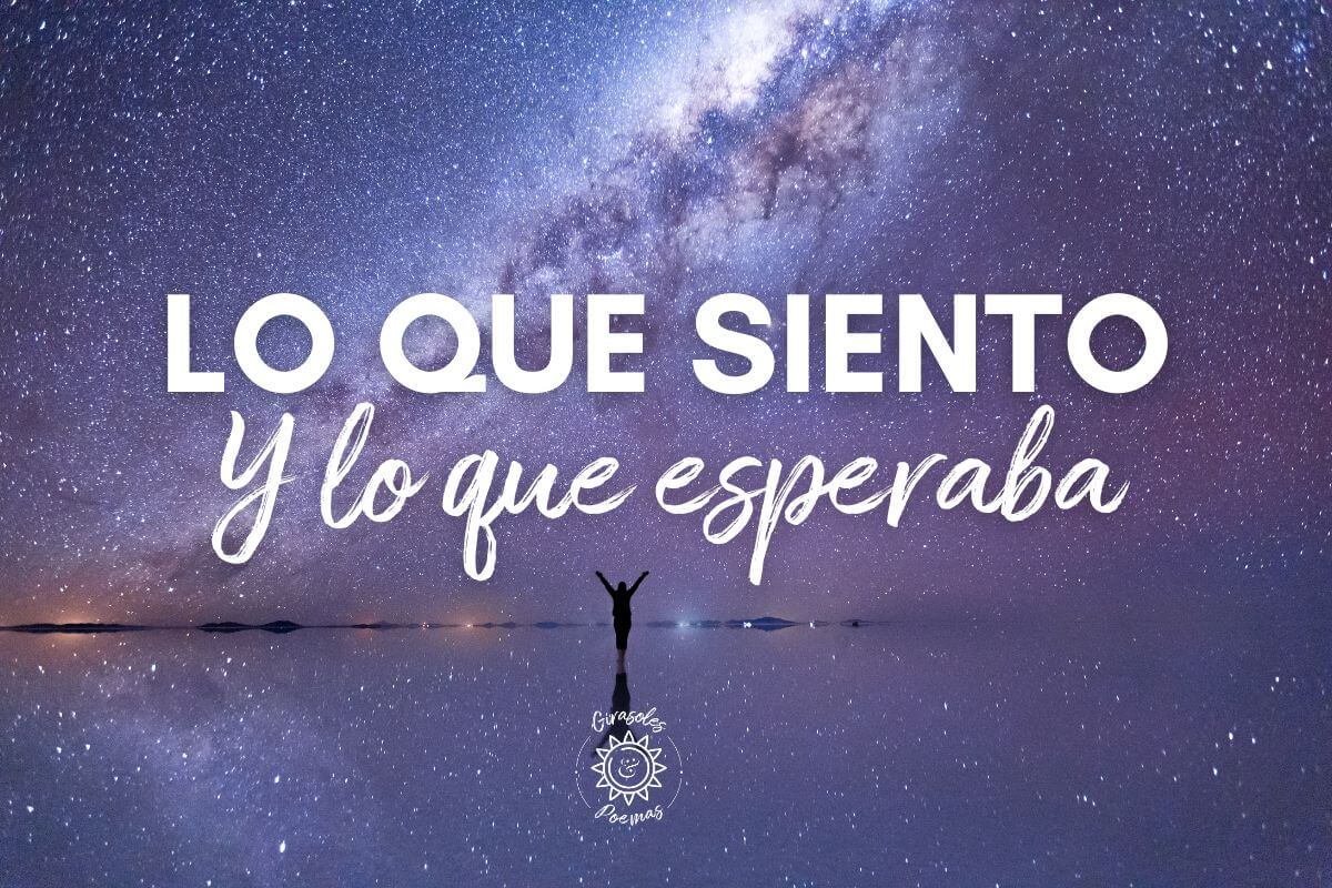 Lo que siento y lo que esperaba